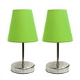 thumbnail image 1 of Simple Designs Sand Nickel Mini Basic Table Lamp with Fabric Shade 2 Pack Set, 1 of 2