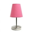 thumbnail image 1 of Simple Designs Sand Nickel Mini Basic Table Lamp with Fabric Shade, 1 of 3