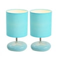 thumbnail image 1 of Simple Designs Stonies Small Stone Look Table Bedside Lamp 2 Pack Set, 1 of 2