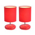 thumbnail image 1 of Simple Designs Stonies Small Stone Look Table Bedside Lamp 2 Pack Set, 1 of 2