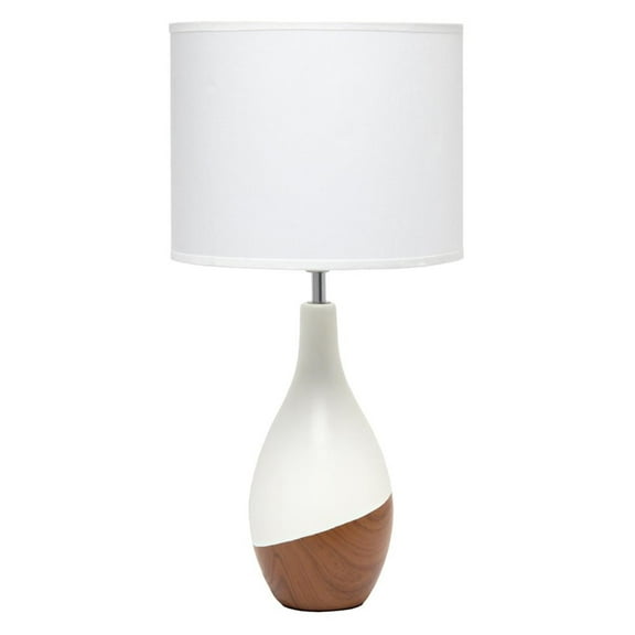 Simple Designs Strikers Basic Table Lamp Dark Wood