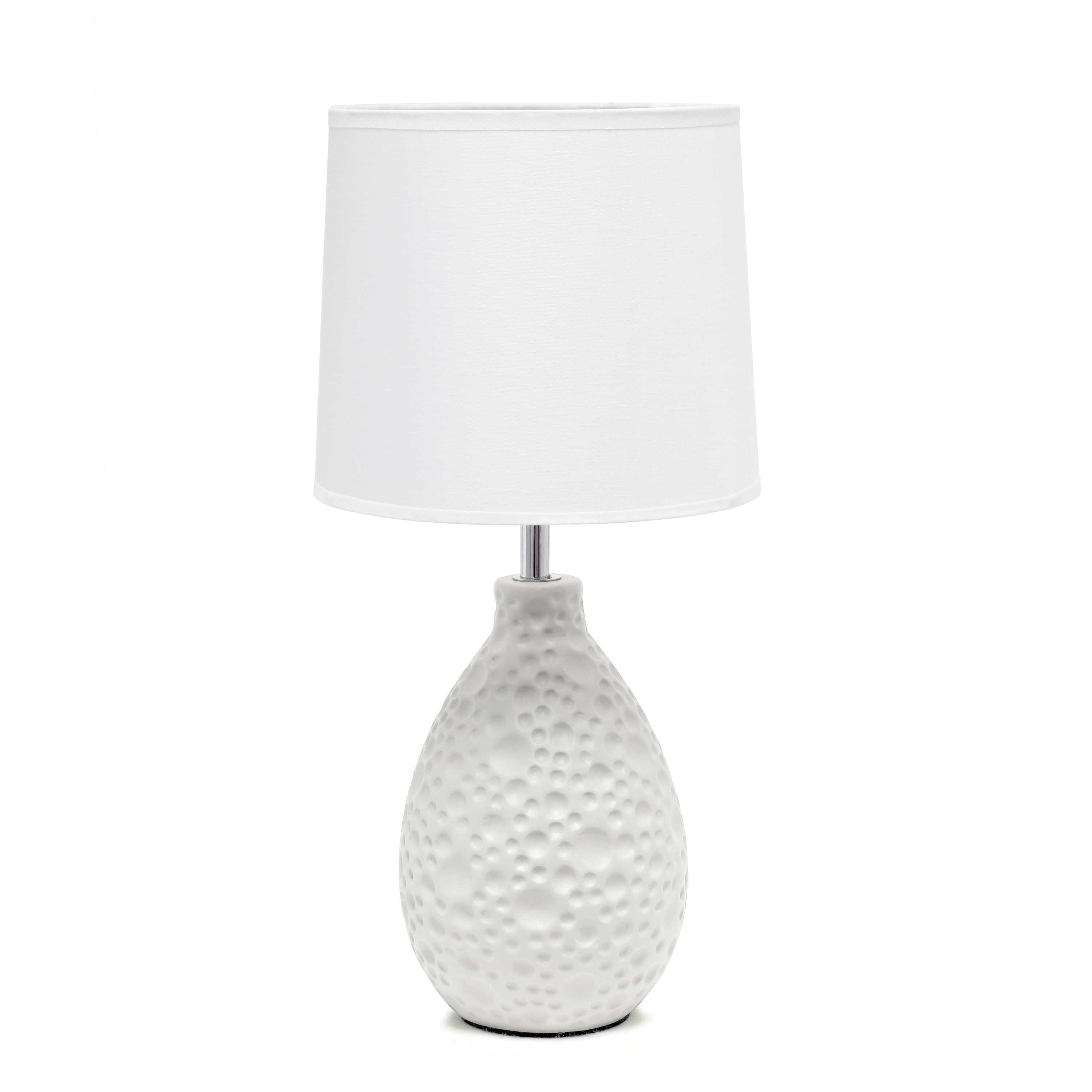Simple Designs Textured Stucco Ceramic Oval Table Lamp - image 1 of 8