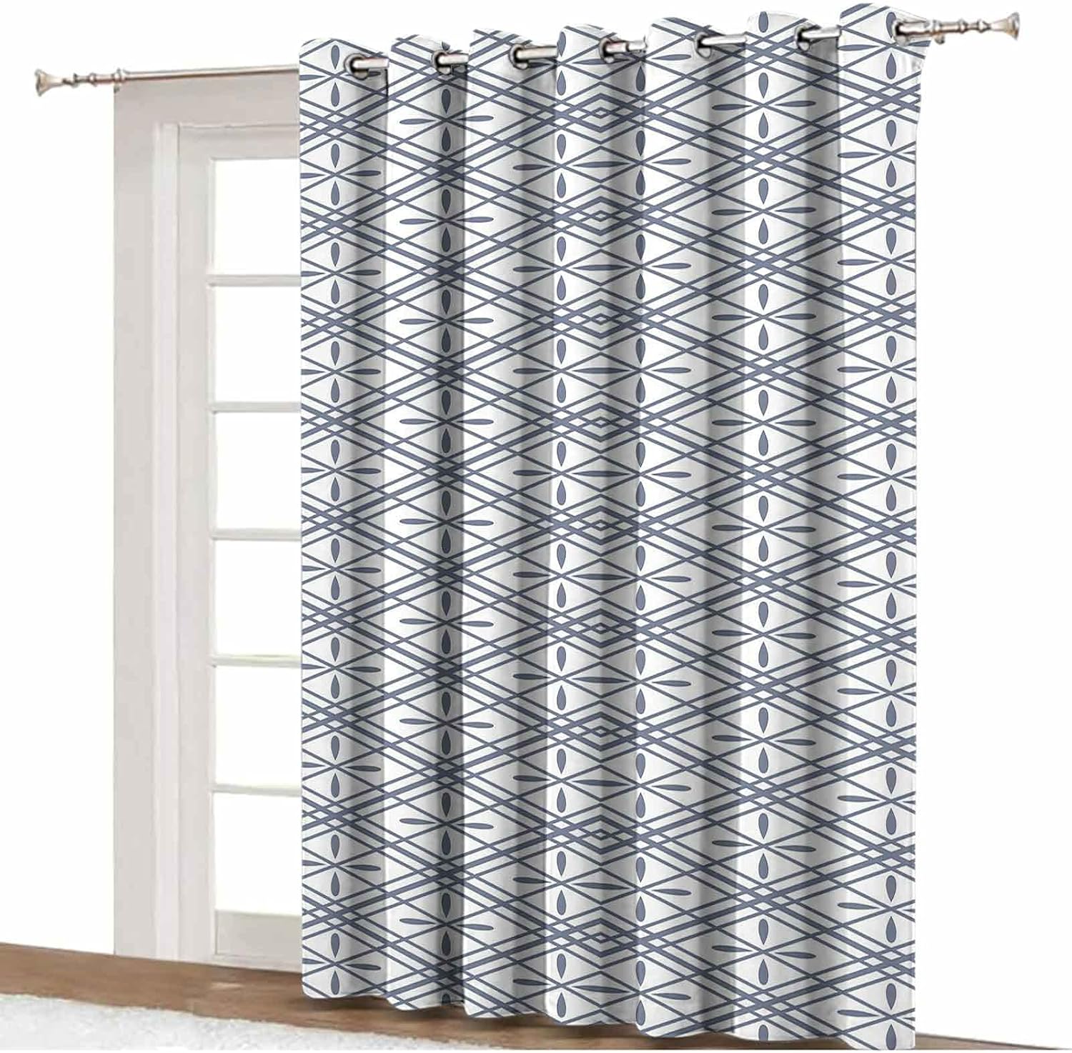 Simple Diamond Pattern Curtains for Sliding Glass Doors, 100 x 84 ...