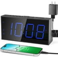 thumbnail image 1 of Simple Digital Alarm Clock for Bedroom - Easy to Use with Large 7.5" Display, Dual Alarms, Dimmable, USB Charger & Battery Backup, 12/24H & DST - Plug-in Electric Clock for Heavy Sleepers,Senior, 1 of 4