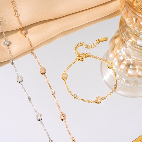 Simple Digital Titanium Steel Bracelet For Women