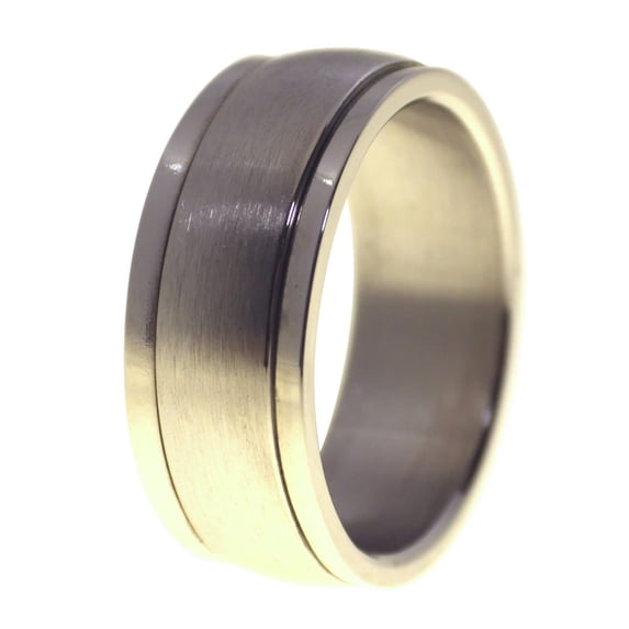 Simple Domed Fidget Spinner Stainless Steel Ring