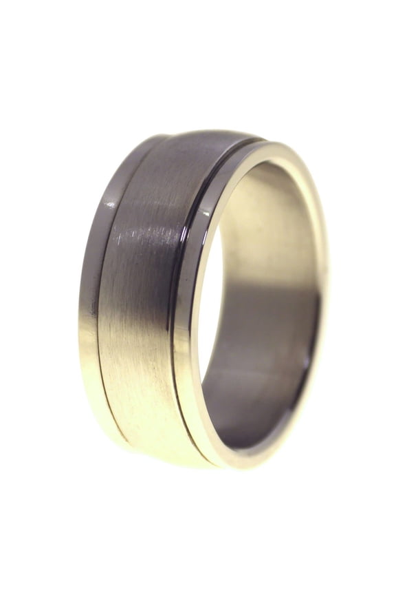 Simple Domed Fidget Spinner Stainless Steel Ring