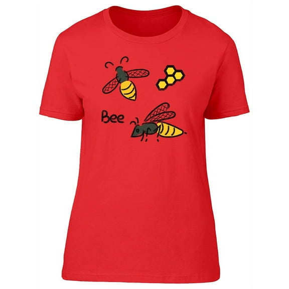 Simple Doodle Of Bee T-Shirt Women -Image by Shutterstock, Female Large