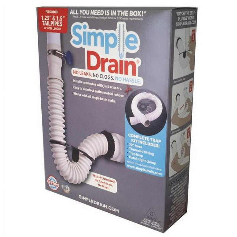 Reviews for SIMPLE DRAIN 1-1/2 in. White Rubber Threaded All-in