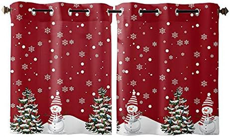 Simple Drawn Wash Dry Fold Repeat Window Curtains with Grommets Kitchen