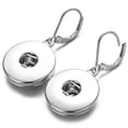 thumbnail image 1 of Snap Jewelry Simple Earrings, Silver, Fits 18MM 20MM Ginger Charm Buttons, 1 of 9