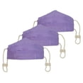 thumbnail image 1 of Simple Ecology Cloth Reusable Washable Breathable Face Mask Covering with Filter Pocket; GOTS Certified Organic Cotton, 3 Medium LAVENDER Masks, 1 of 6