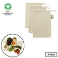 thumbnail image 1 of Simple Ecology Organic Cotton Muslin Reusable Grocery Shopping Produce Bags - X-Small 3 Pack, 1 of 8