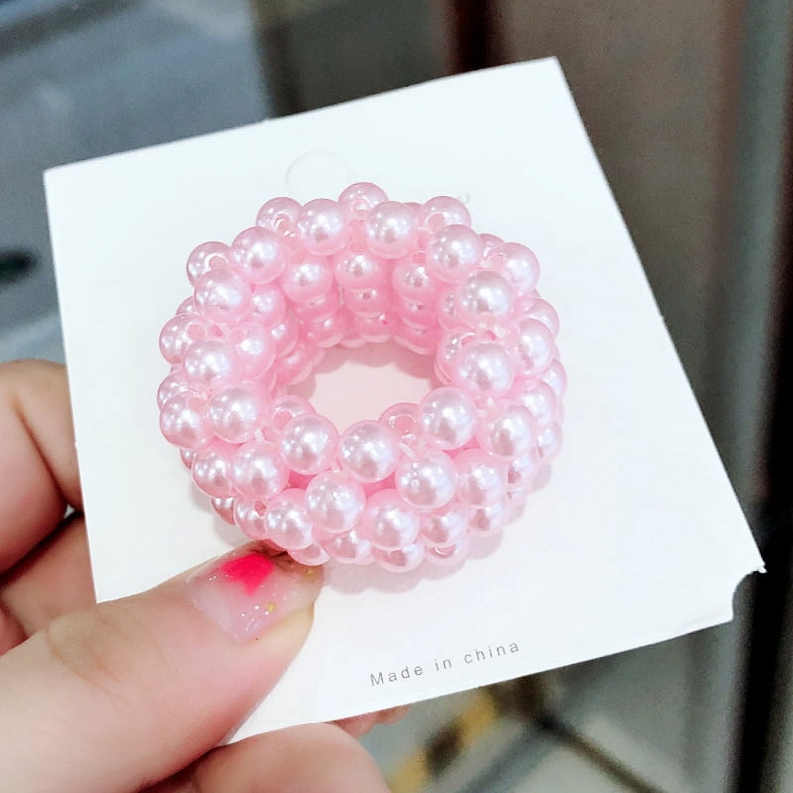 Simple Elastic Pearl Hair Rope for Women Girl Fashion Ponytail Holder Hairband Hairring Hair Accessories Headwear Gifts HairBand