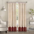 thumbnail image 1 of Simple Elegance Hampton Cuff Tab Top Window Curtain Panel - 52x84 - Spice/Tan, 1 of 4