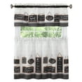 thumbnail image 1 of Simple Elegance Modern Farmhouse Tier and Valance Window Curtain Set - 58x36 - Black, 1 of 3