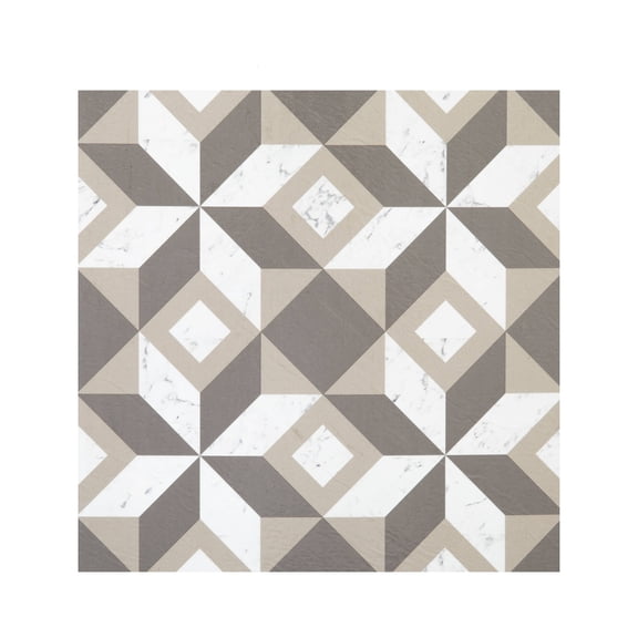 Simple Elegance by Ben&Jonah Classic 12" x 12" Self Adhesive Vinyl Floor Tile - Prism Marble - 20 Tiles - 20 sq. ft.