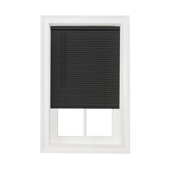 Ben&Jonah Simple Elegance Cordless Amancer Collection 1" Light Filtering Mini Blind 64" L x 24" W - Black
