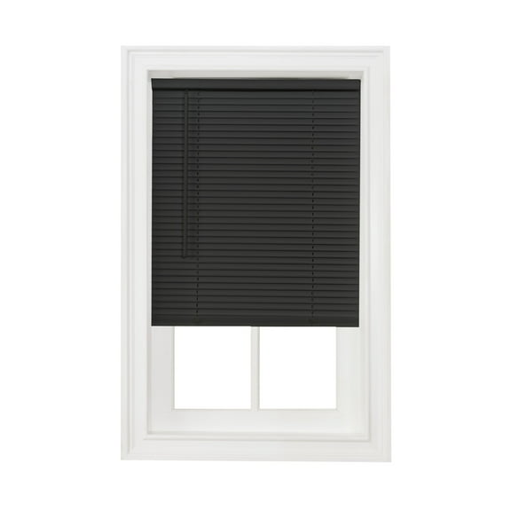 Ben&Jonah Simple Elegance Cordless Amancer Collection 1" Light Filtering Mini Blind 72" L x 30" W - Black