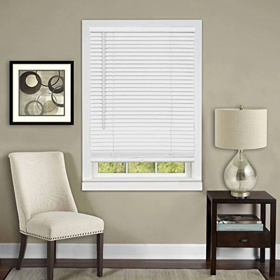 Simple Elegance by Ben&Jonah Cordless Amancer Collection 1" Light Filtering Mini Blind 34"L x 64"W - White