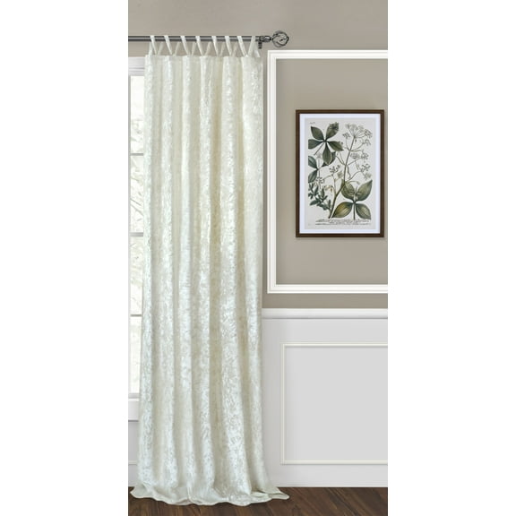Simple Elegance by Ben&Jonah Joy Criss-Cross Window Curtain Panel - 50"W x 63"L Creamy White