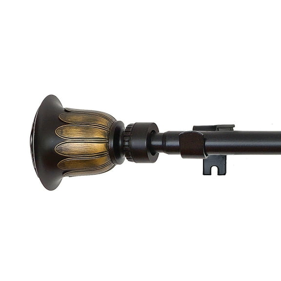 Simple Elegance by Ben&Jonah Metallo Adjustable Decorative Rod & Finial - Lorenzo 66" - 120"