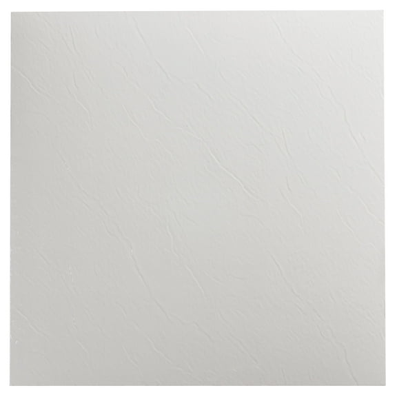 Simple Elegance by Ben&Jonah Platino White 12" x 12" Self Adhesive Vinyl Floor Tile - 20 Tiles - 20 sq. ft.