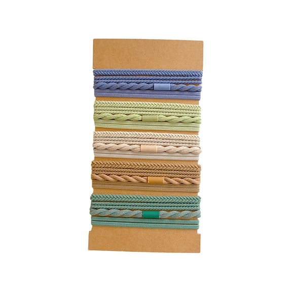 Simple and Elegant High-Elasticity Ribbed Ponytail Hair Tie Set of 20, Multiple Styles Cute Hair Tie Bracelet for Thin and Thick Hair Multiple Colors No Damage Hair Elastics