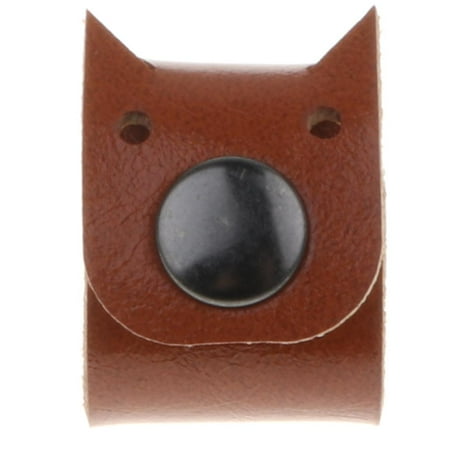 Simple, Elegant Leather Cable Straps, Headph Organizer Earph Ties - Brown