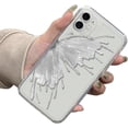 thumbnail image 1 of Simple Elegant Silver Butterfly Half Wing Phone Case for iPhone Compatible with iPhone 12 Pro, Silver, 1 of 7
