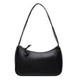 thumbnail image 1 of Simple Elegant Women Small Shoulder Bag Pure Color Sling Handbags (Black), 1 of 2