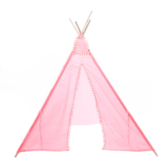 Simple Elements Set of 2 Teepee Tent Event Décor, Foldable Tent for Boho and Western Themed Events, Weddings, Gender Reveal Parties – 47”W x 47”L x 65”H – Pink