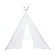 Simple Elements Set of 2 Teepee Tent Event D cor, Foldable Tent for Boho and Western Themed Events, Weddings, Gender Reveal Parties   47 W x 47 L x 65 H   White