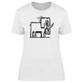 thumbnail image 1 of Simple Elephant With Tusks T-Shirt Women -Image by Shutterstock, Female Large, 1 of 2