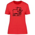thumbnail image 1 of Simple Elephant With Tusks Tee Women's -Image by Shutterstock, 1 of 1