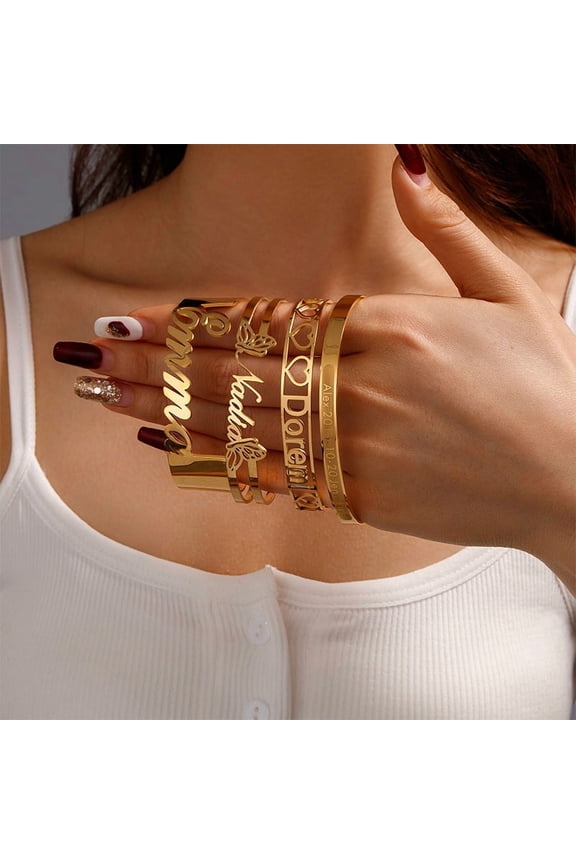 Simple English Letter Diamond Women's Bracelet