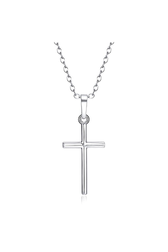 Simple Fashion Cross Pendant Clavicle Chain Crystal Jesus Cross Dangle Necklace Punk Hip Hop Jewelry For Men Women Gift