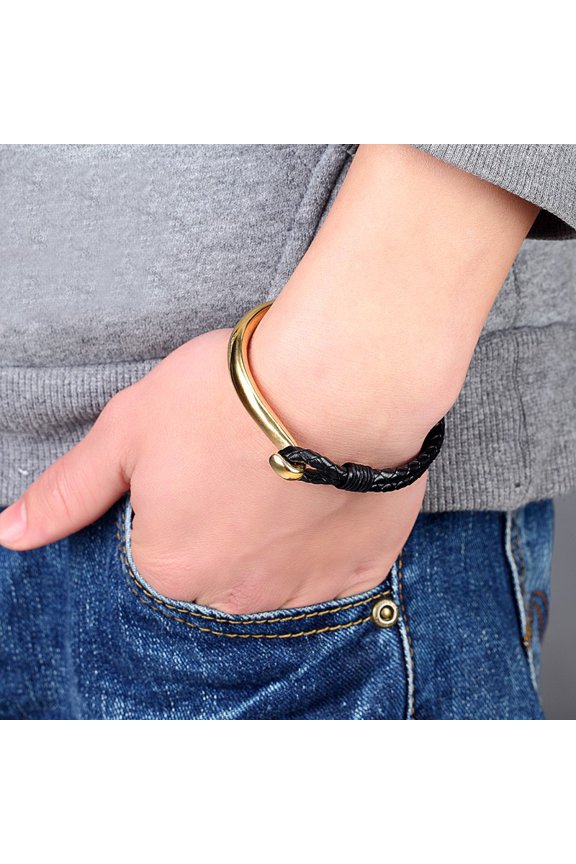 Simple Fashion Curved Buckle Stainless Steel Bracelet
