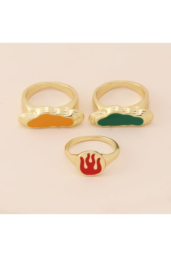 Simple Fashion Flame Personality Ring Women