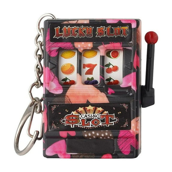 Simple Fashion Fruit Machine Slot Machine Keychain Creative Key Gift Access