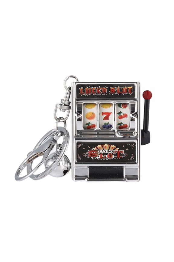 Simple Fashion Fruit Machine Slot Machine Keychain Creative Key Gift Accessorie.
