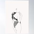 thumbnail image 1 of Simple Fashion Illustration Artwork Poster Wall Art, Modern Wall Decor For Living Room Bedroom, 8x12 UNFRAMED, 1 of 3