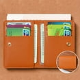 thumbnail image 1 of Simple Fashion Super Slim Folding Leather Card Wallet Small Purse Credit Card Holder Card Bag BROWN, 1 of 8