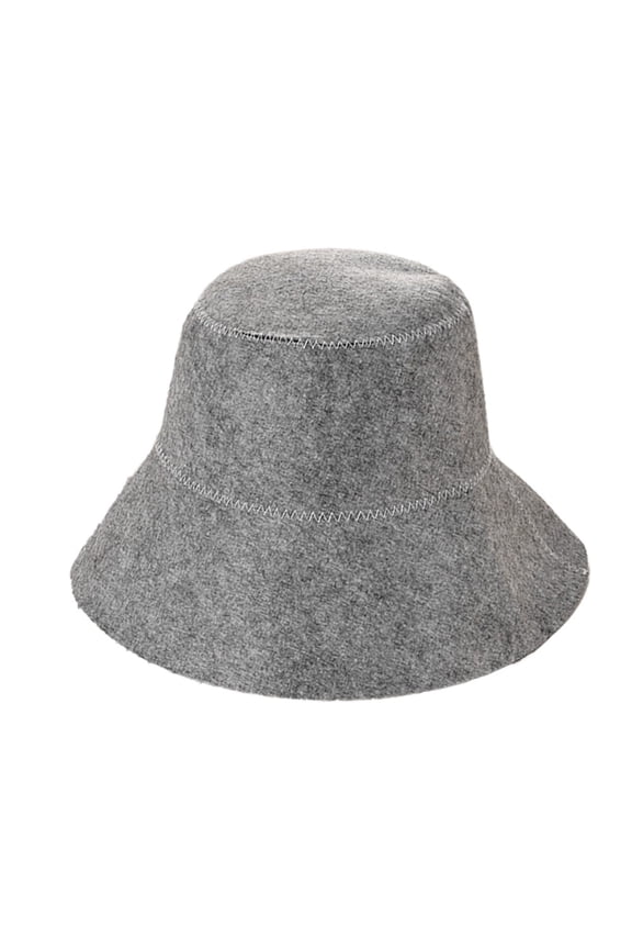 Simple Felt Sauna Hat: Sauna/Steam Room/Bathroom Cap (Gray/White) Gray