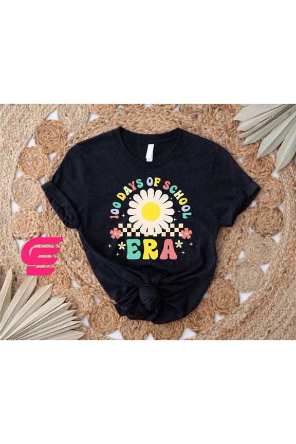 100 Days Of School Era Shirt, Flower Shirt, School Shirt, Back To School, Teacher Shirt, Students Tee, Gifts For Teacher, Preschool Teacher Shirt All Size S-5Xl
