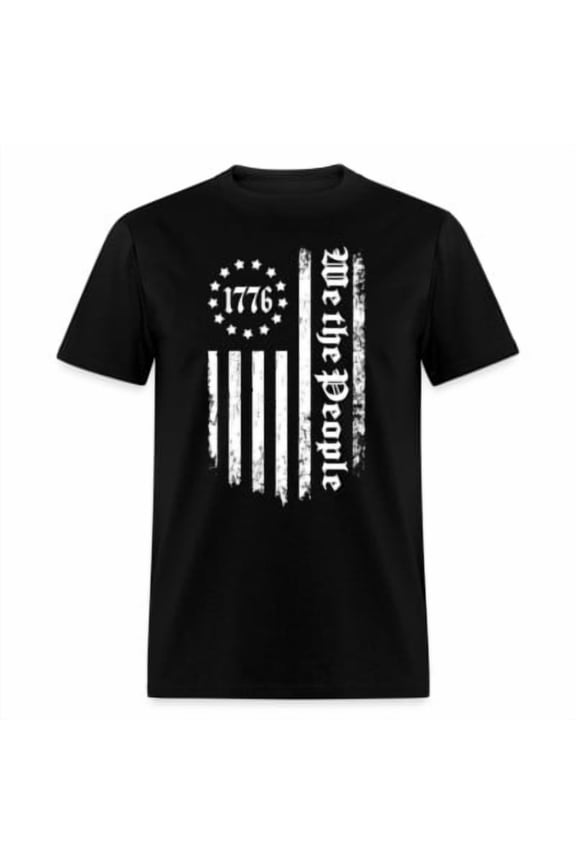 1776 We The People T-Shirt White Flag 13 Stripes All Size S-5XL