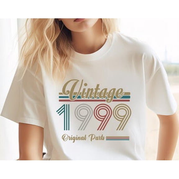 Simple Fit 25th Birthday Shirt, Vintage 1999 Shirt, 25th Birthday Gift For Women, 25th Birthday Gift For Men,24th Birthday Best Friend,1999 Retro Shirt