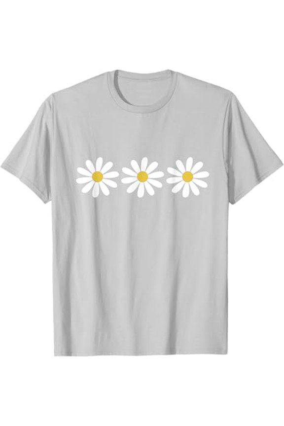 3 Simple But Pretty Daisy Flower Tee T-Shirt