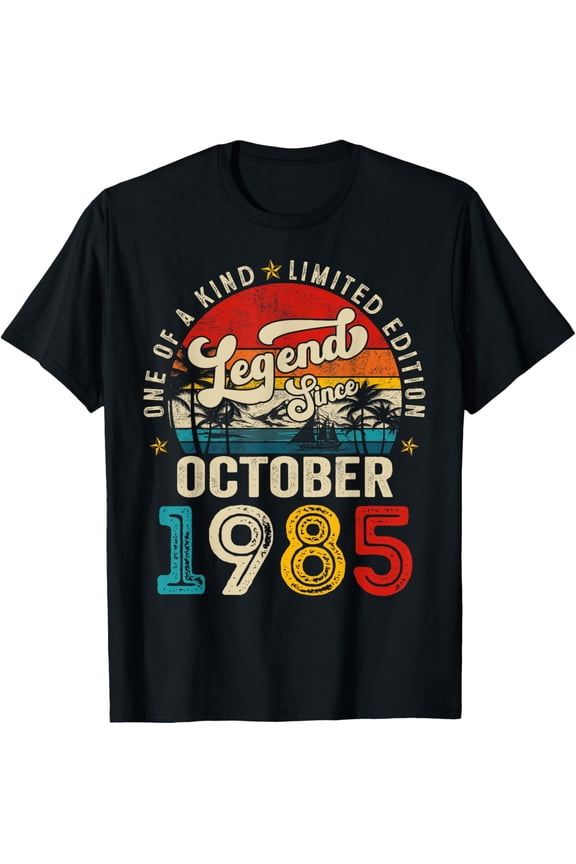 40 Years Old Legend since October 1985 40th Birthday Men Dad T-Shirt All Size S-5XL