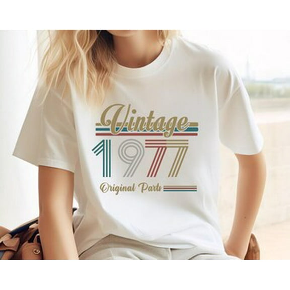 Simple Fit 48th Birthday Shirt, Vintage 1977 Shirt,48th Birthday Gift For Women,48th Birthday Gift For Men,48th Birthday Best Friend,48th BirthdayWoman